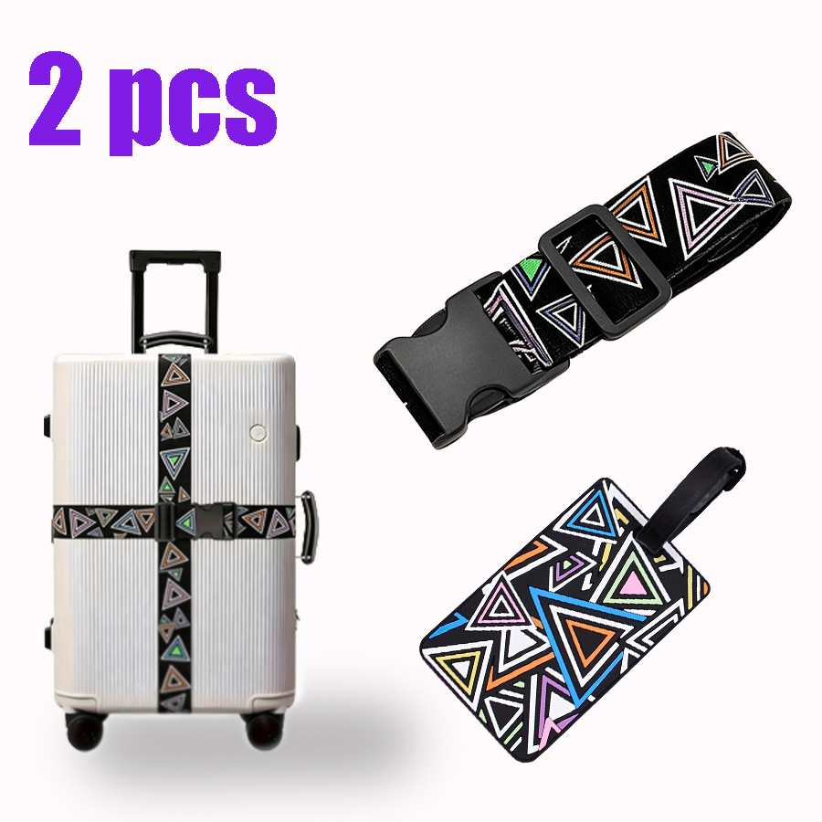 Travel Luggage Set - 2-Piece Set of Luggage Straps with