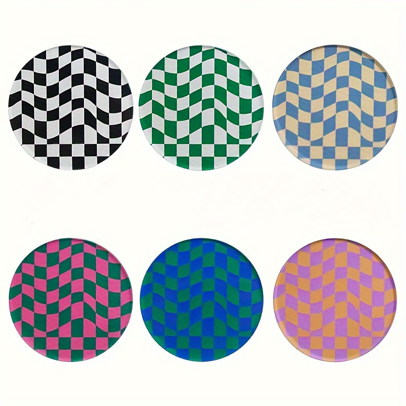 6 Pieces - Wooden Coasters, An - Marble Coaster Set 评论和价格