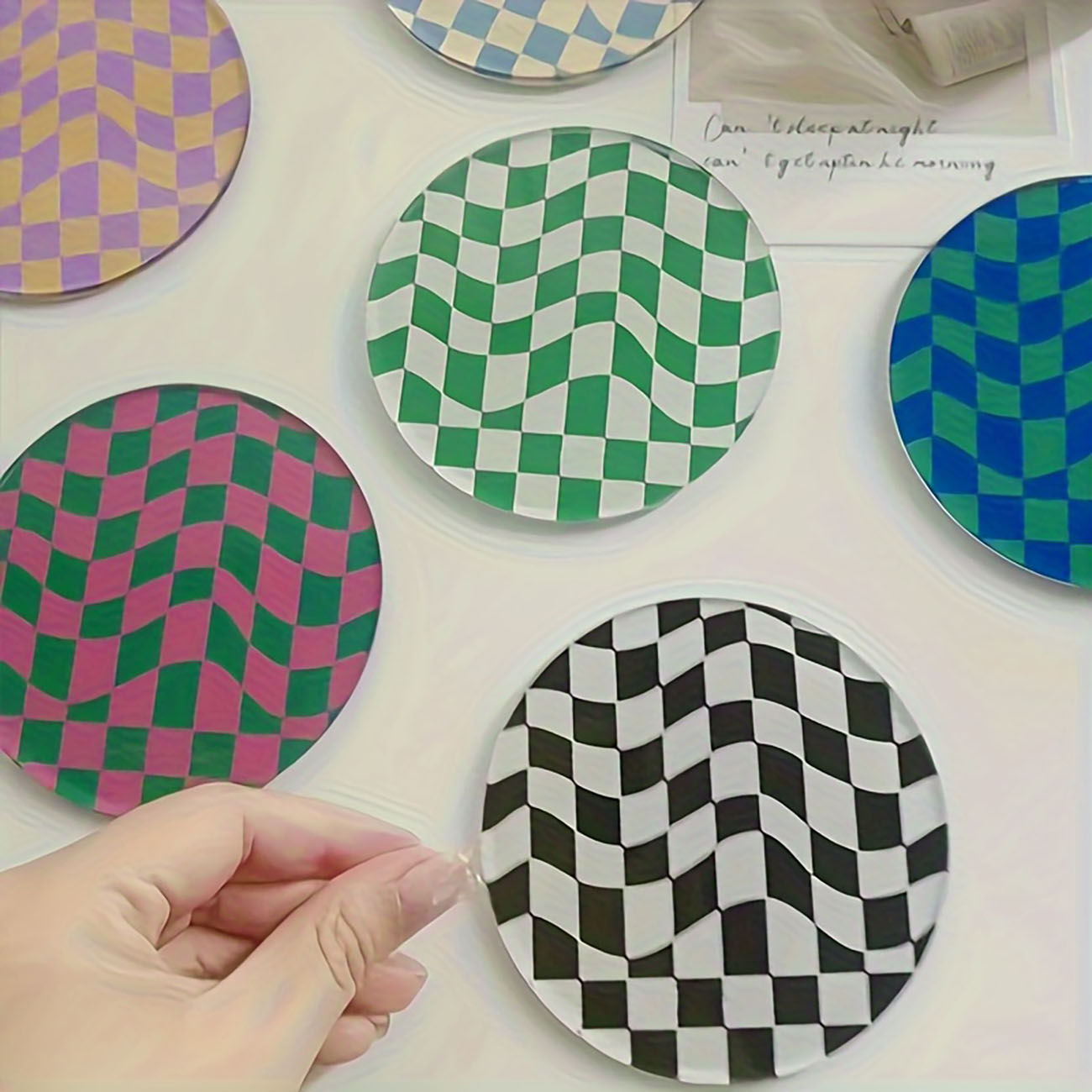 6 Pieces - Wooden Coasters, An - Marble Coaster Set 评论和价格