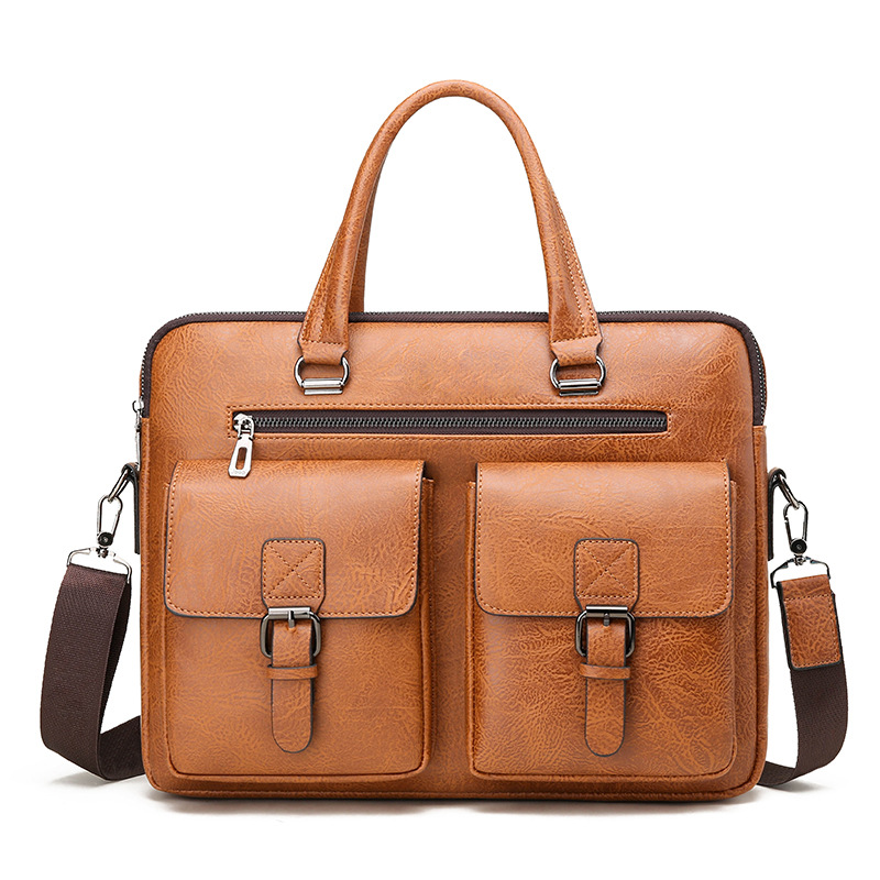 Luxury Brand Man Business Brie - Leather Briefcase 评论和价格