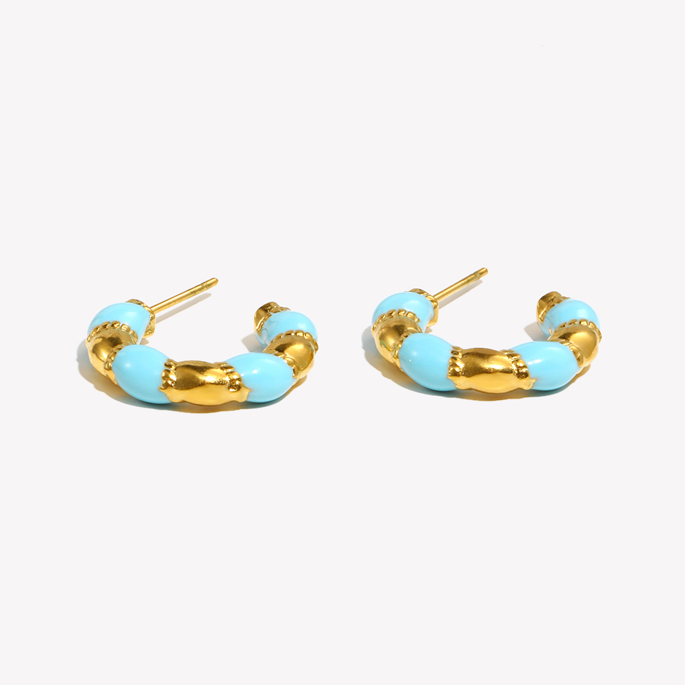 E.B.belle Classic Small C-shap - Gold Plated Jewelry 评论和价格