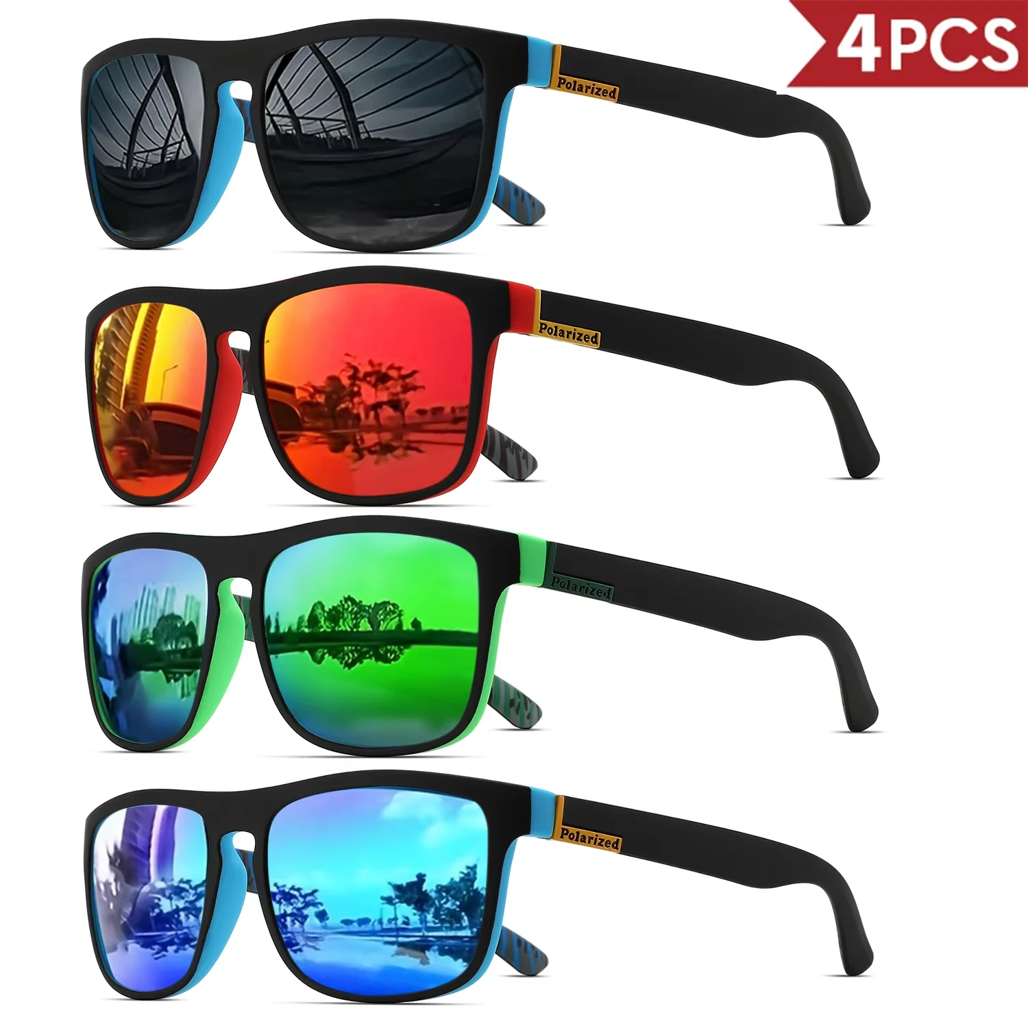 1/4pc Classic Man Sports Sungl - Sunglasses Uv400 评论和价格