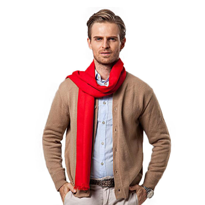 Fashion Winter Solid Color Men - Cashmere Scarf 评论和价格