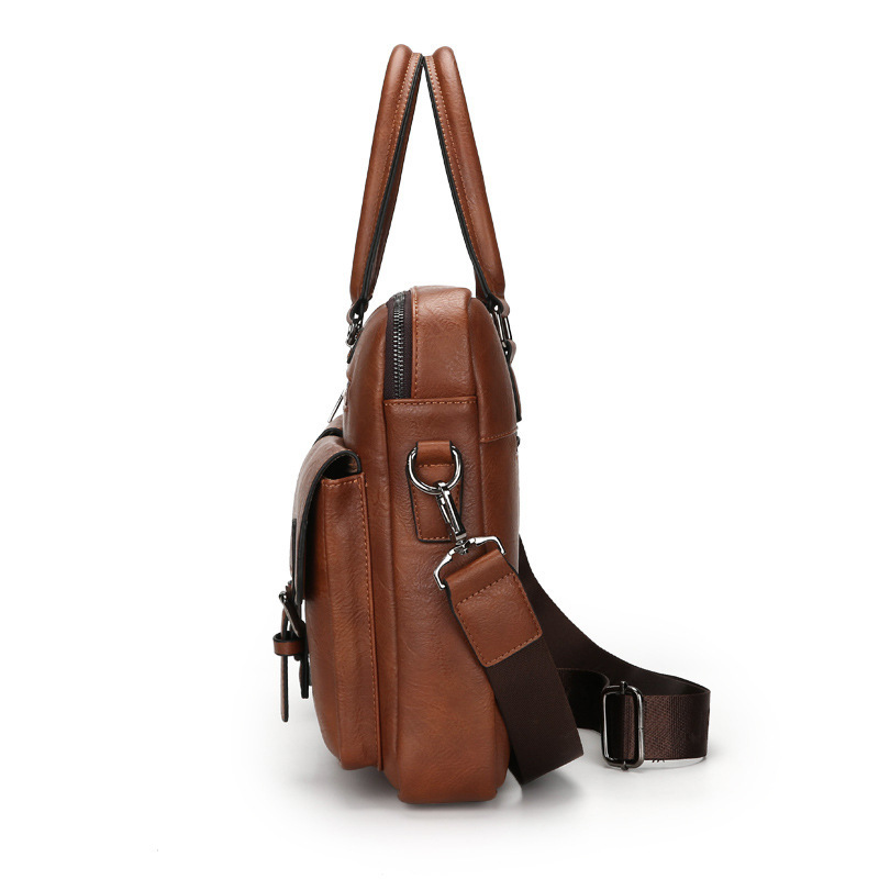 CFUN YA New Man Handbag 14 Inc - Leather Briefcase 评论和价格