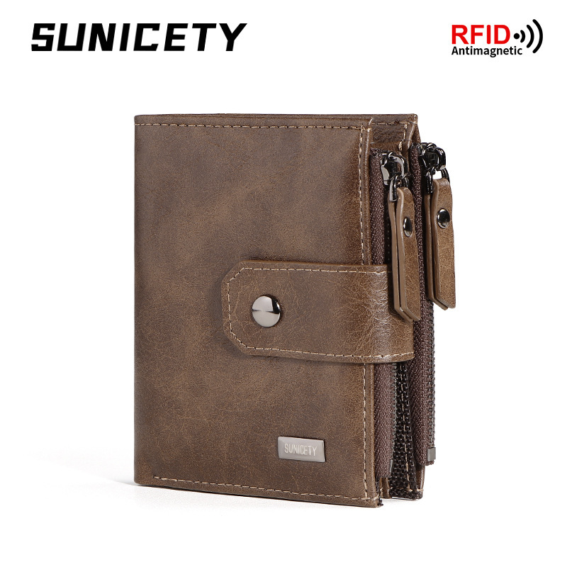 Anti-TheftCross-Border Busines - Leather Wallet Men 评论和价格
