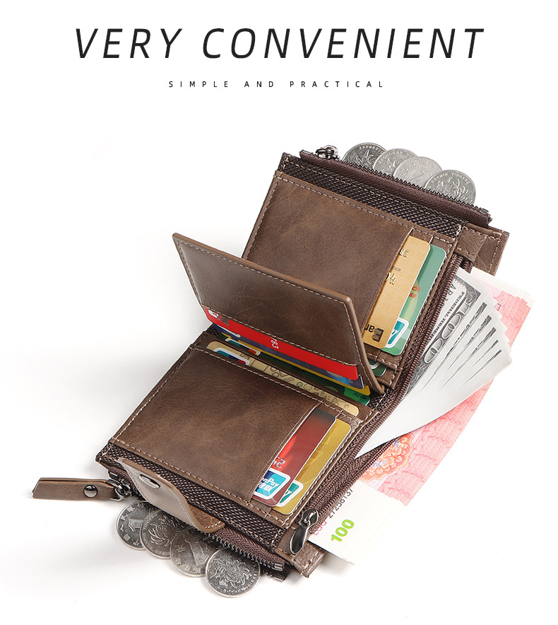 Anti-TheftCross-Border Busines - Leather Wallet Men 评论和价格