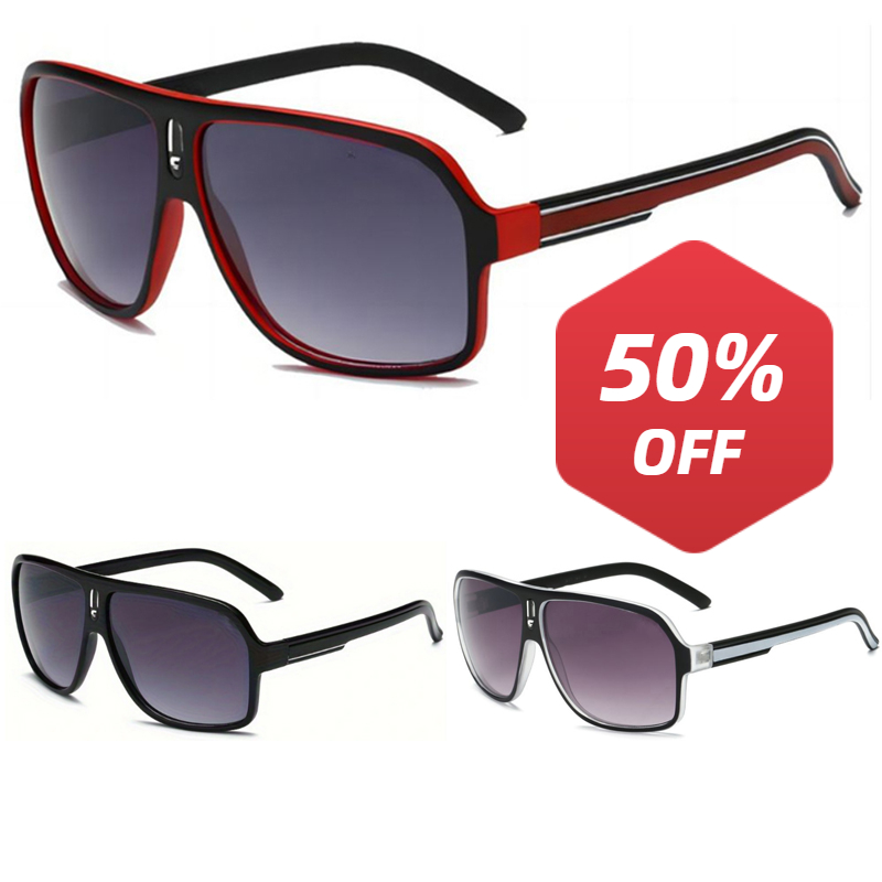 Large curved retro style fashi - Sunglasses Uv400 评论和价格