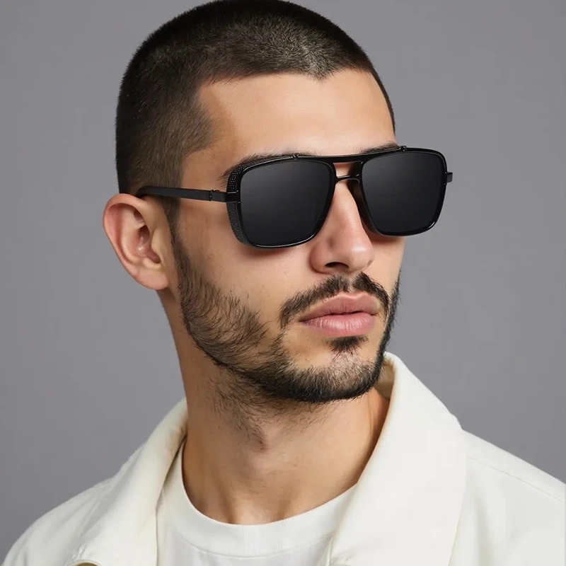 Luxury Rectangle Men's Sunglas - Sunglasses Uv400 评论和价格