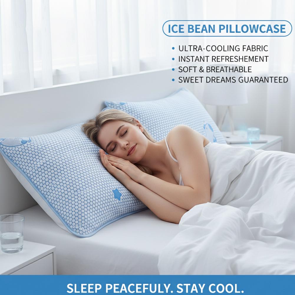 Summer Coolness Ice Silk Pillo - Silk Pillowcase 评论和价格