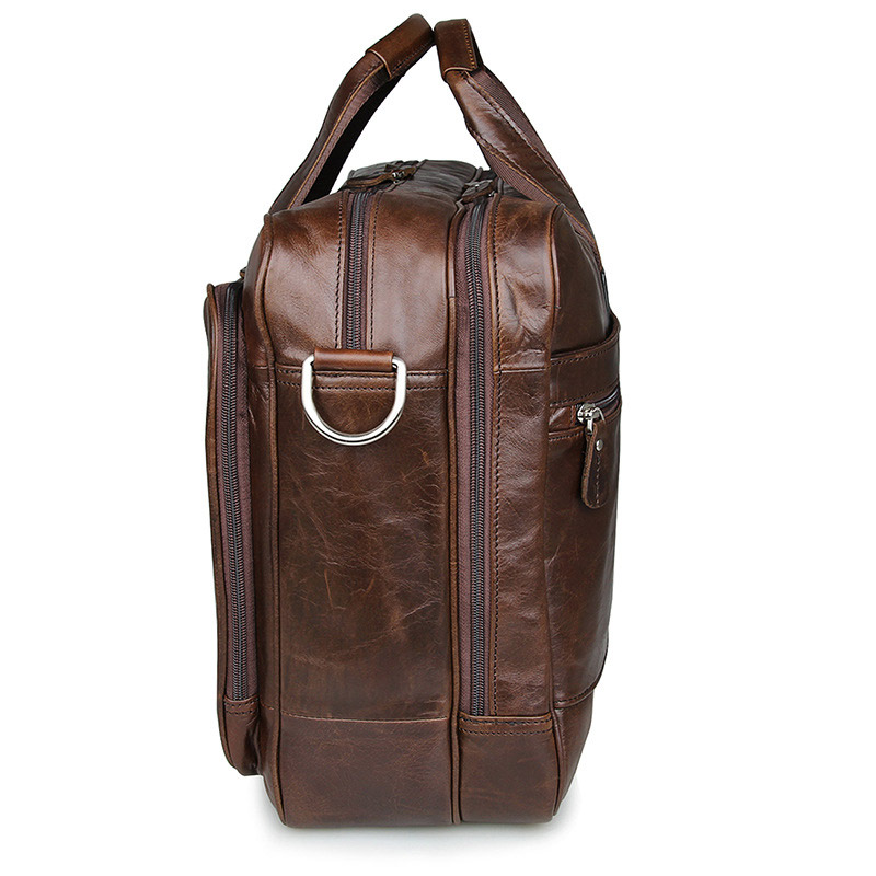 LACHIOUR Genuine Leather Men B - Leather Briefcase 评论和价格
