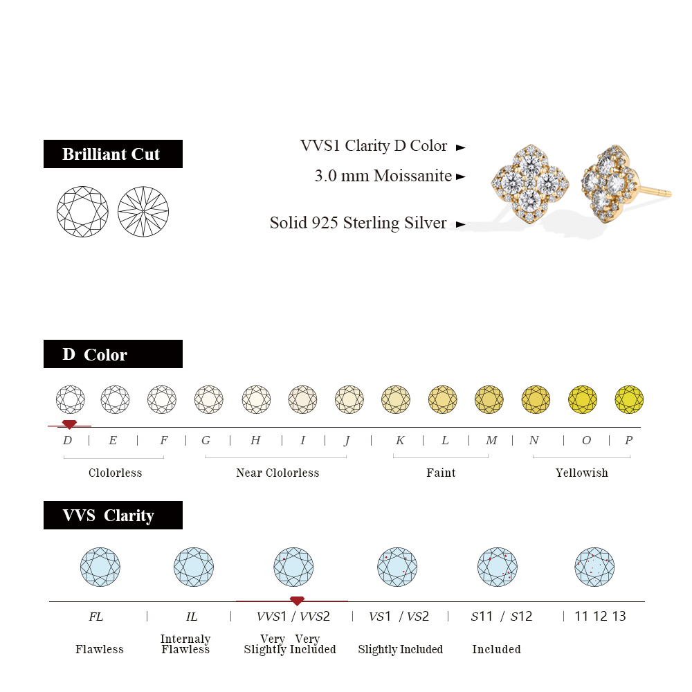 Attagems Full Moissanite Diamo - Gold Plated Jewelry 评论和价格
