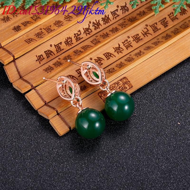 Natural Jade Bead Earrings Fas - Gold Plated Jewelry 评论和价格